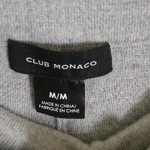 Club Monaco Merino Wool Sweater Pants Gray Pull On Ribbed Elastic Waist Super So - Picture 4 of 5